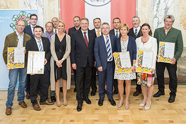 Verleihung des Österreichischen Umweltzeichens an acht Einrichtungen der AUVA